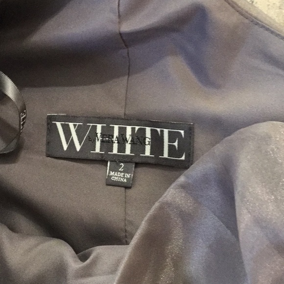 New white Vera Wang David’s bridal gray dress 2 - Picture 6 of 8